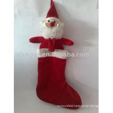stuffed Christmas santa stocking, christmas socks decoration gift toy